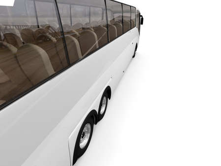 isolated bus on white backgroundの写真素材