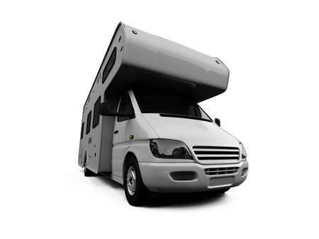 isolated camper on white backgroundの写真素材