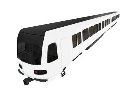 isolated train on a white background