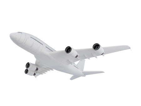 isolated big airplane on a white background