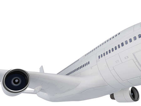 isolated big airplane on a white background