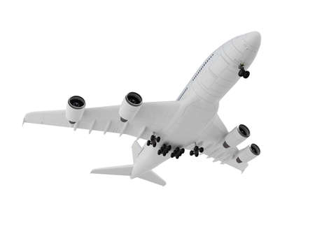 isolated big airplane on a white background