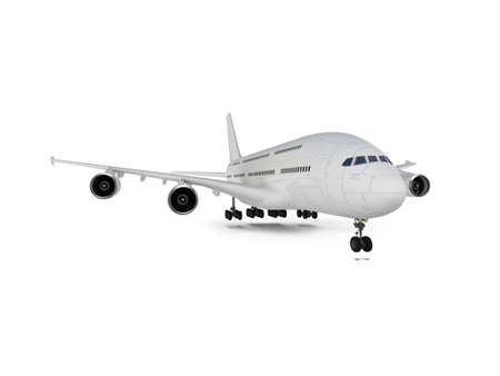 isolated big airplane on a white background