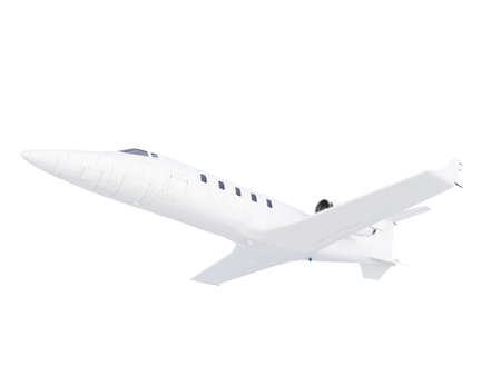 isolated jet airplane on a white backgroundの写真素材