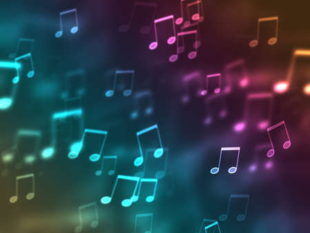 abstract glowing shapes on a colorful backgroundの写真素材