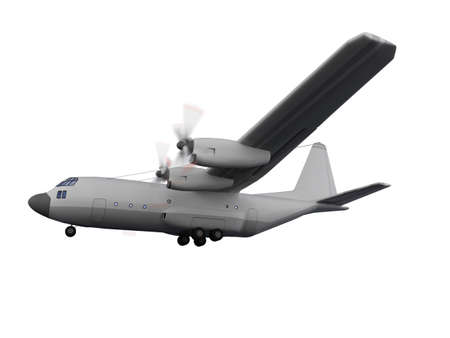 isolated military airplane over white background
