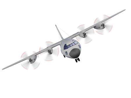 isolated military airplane over white background