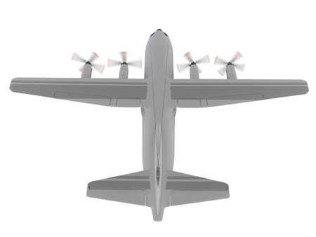 isolated military airplane over white background