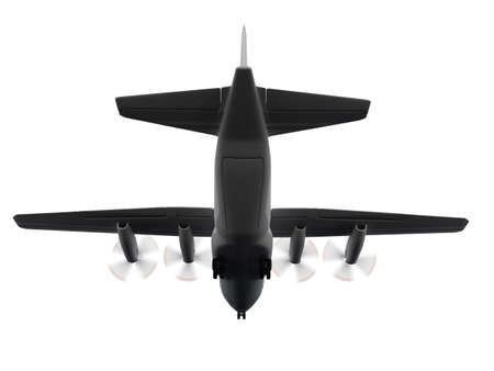 isolated military airplane over white background