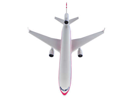 isolated airplane over white backgroundの写真素材