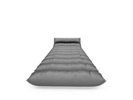 isolated black sofa over white backgroundの写真素材