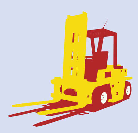 vector fork isolated heavy machineの写真素材