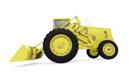 Isolated construction truck over white background
