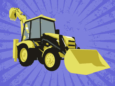 Vector construction truckのイラスト素材