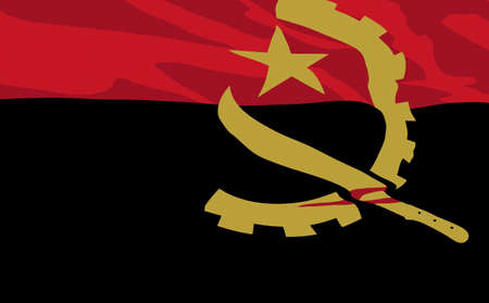  flag of Angolaのイラスト素材
