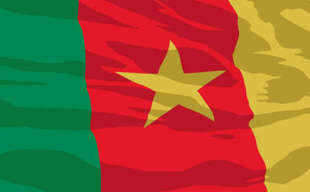  flag of Cameroonのイラスト素材