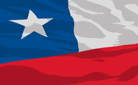 flag of Chileのイラスト素材