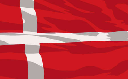  flag of Denmarkのイラスト素材