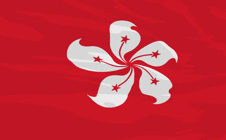  flag of Hong Kongのイラスト素材