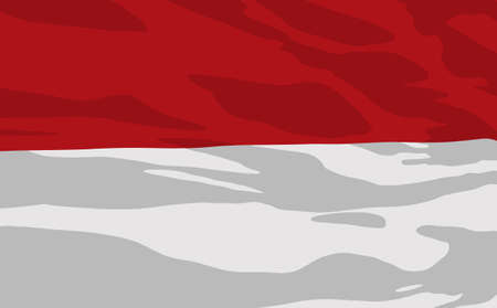  flag of Indonesieのイラスト素材