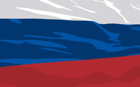  flag of Russiaのイラスト素材