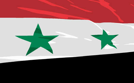 flag of Syriaのイラスト素材