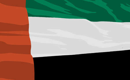 flag of United Arab Emiratesのイラスト素材