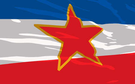  flag of Yugoslavieのイラスト素材