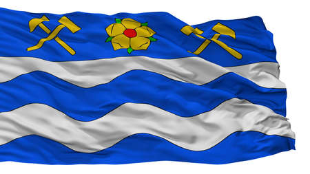 Havirov City Flag, Country Czech Republic, Isolated On White Backgroundの写真素材