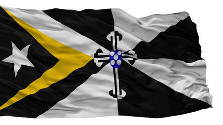 Oecusse City Flag, Country East Timor, Isolated On White Backgroundの写真素材