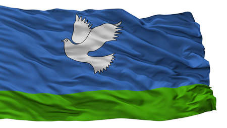 Samtredia Municipality City Flag, Country Georgia, Isolated On White Backgroundの写真素材
