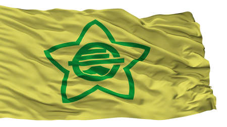 Kawachinagano City Flag, Country Japan, Osaka Prefecture, Isolated On White Backgroundの写真素材