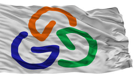 Nomi City Flag, Country Japan, Ishikawa Prefecture, Isolated On White Background