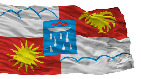 Sochi City Flag, Country Russia, Krasnodar Krai, Isolated On White Backgroundの写真素材