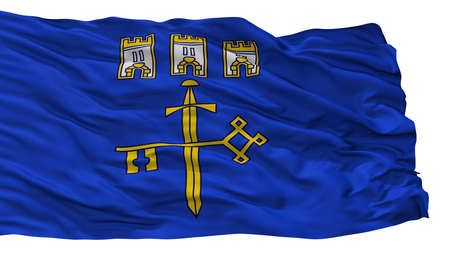 Ternopil Oblast City Flag, Country Ukraine, Isolated On White Backgroundの写真素材