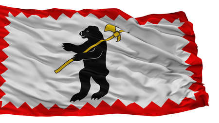 Maloyaroslavets City Flag, Country Russia, Kaluga Oblast, Isolated On White Backgroundの写真素材