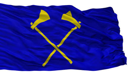 Saint Helier City Flag, Country Jersey, Isolated On White Backgroundの写真素材