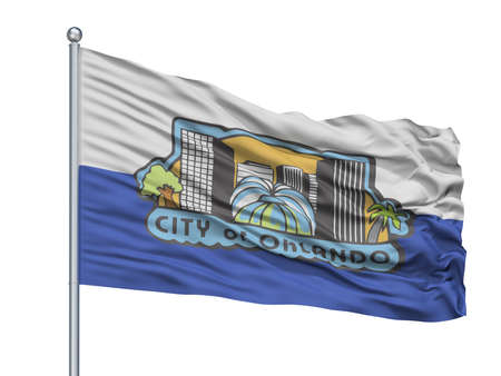 Saint David City Flag On Flagpole, Country Uk, Isolated On White Backgroundの写真素材
