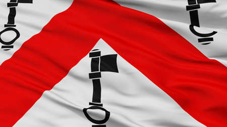 Tielt City Flag, Country Belgium, Closeup Viewの写真素材