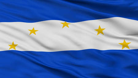 Vallegrande Province City Flag, Country Bolivia, Closeup Viewの写真素材