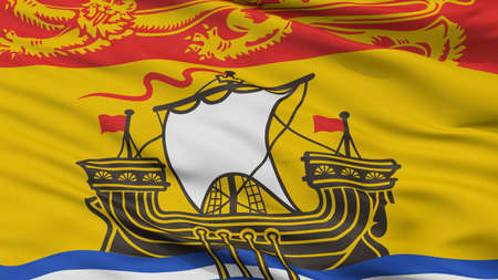 New Brunswick City Flag, Country Canada, Closeup View