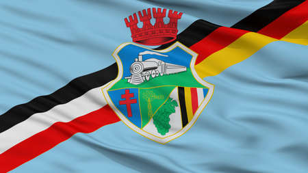 Villa Alemana City Flag, Country Chile, Closeup Viewの写真素材