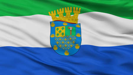 Penalolen City Flag, Country Chile, Closeup Viewの写真素材