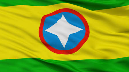 Bucaramanga City Flag, Country Colombia, Closeup Viewの写真素材