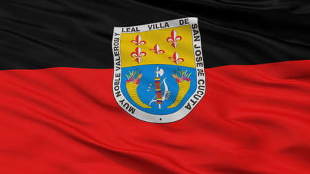 Cucuta City Flag, Country Colombia, Closeup Viewの写真素材