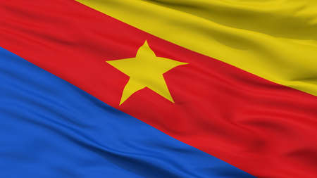 Guaduas City Flag, Country Colombia, Cundinamarca, Closeup Viewの写真素材