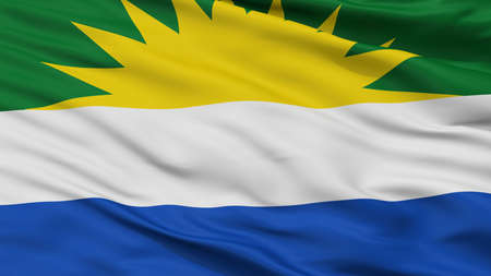 La Gloria City Flag, Country Colombia, Cesar Department, Closeup Viewの写真素材