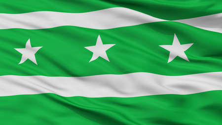 Encino City Flag, Country Colombia, Santander Department, Closeup Viewの写真素材