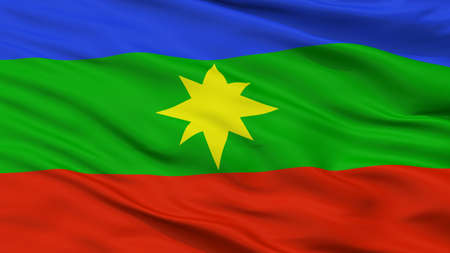 Planeta Rica City Flag, Country Colombia, Closeup Viewの写真素材