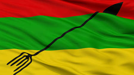 Neiva City Flag, Country Colombia, Closeup Viewの写真素材